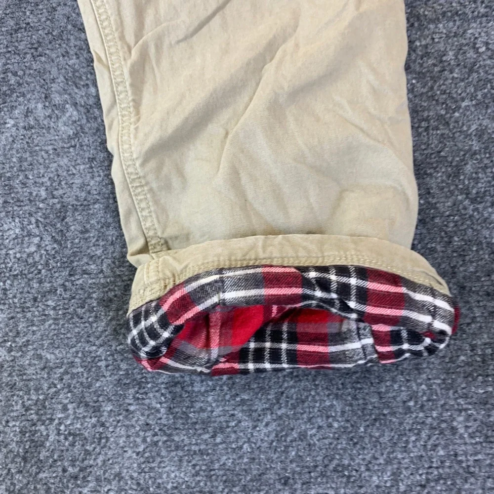 Prana Carpenter Pants Mens 32x30 Khaki Flannel Lined Insulated Workwear Gorpcore